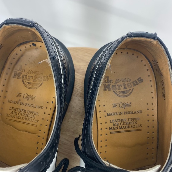 Vintage 90s Dr Martens Wing  Tip Oxfords Leather Shoes Made in England - Picture 8 of 11